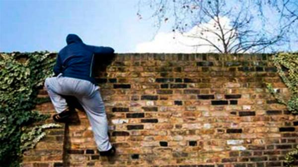 Observó cuando el ladrón saltaba el paredón del vecino y llamó a la Policía