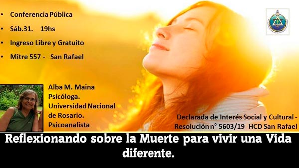 Conferencia «reflexionando sobre la muerte para vivir una vida diferente»