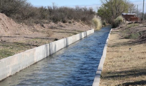 Cuenca del Atuel: inauguraron obras realizadas en el canal matriz Perrone