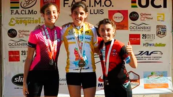 La pequeña Abril Ureta se consagró campeona cuyana de MTB