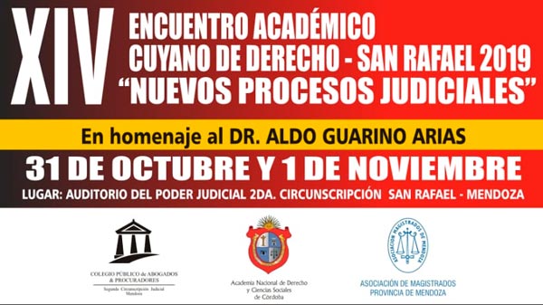 Encuentro académico cuyano de derecho «nuevos procesos judiciales»