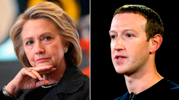 Hillary Clinton: “Mark Zuckerberg debería pagar por lo que le hace a nuestra democracia”