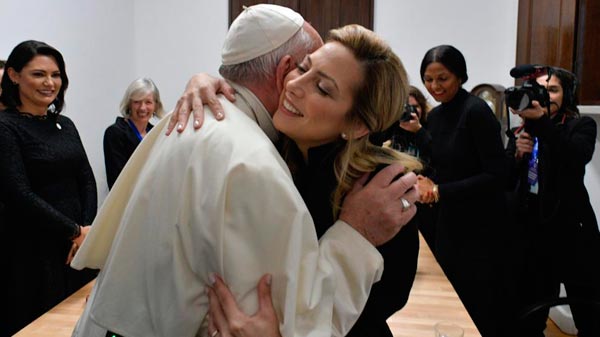 El papa con la primera dama en el Vaticano