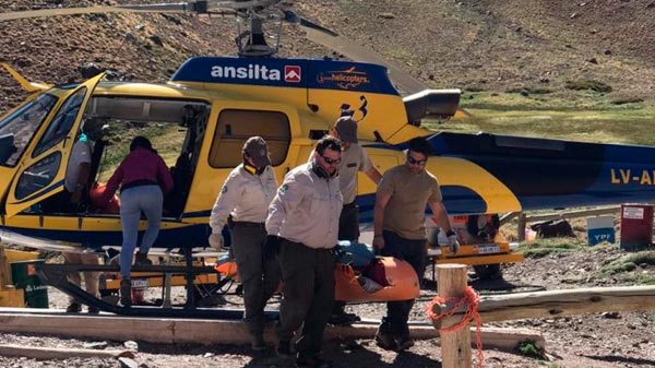 Se rescató a una francesa en el Aconcagua