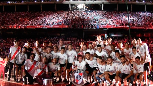River festejó el primer aniversario de la Copa Libertadores en Madrid