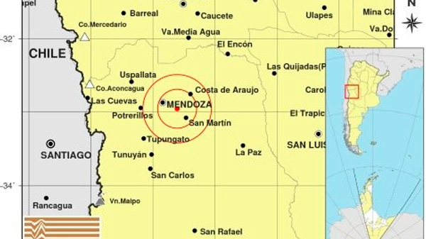 Fuerte temblor en Mendoza