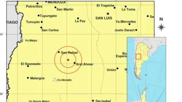 Fuerte temblor en San Rafael y General Alvear