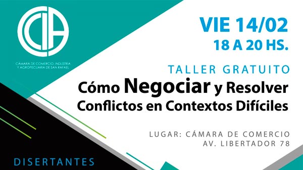Dictarán taller sobre «Cómo Negociar y Resolver Conflictos en Contextos Difíciles»