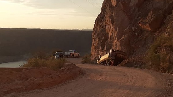 Turistas protagonizaron un vuelco en el Cañón del Atuel