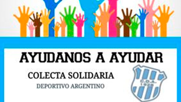 Colecta solidaria llevada a cabo por el equipo femenino de fútbol de Deportivo Argentino