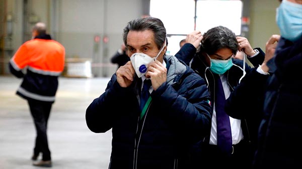 Coronavirus Italia: Lombardía obliga a usar mascarilla a todo el que salga a la calle