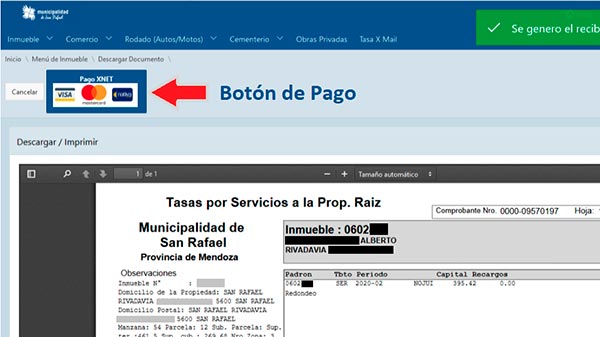 El municipio dispuso un sistema para pagar tasas desde su sitio web