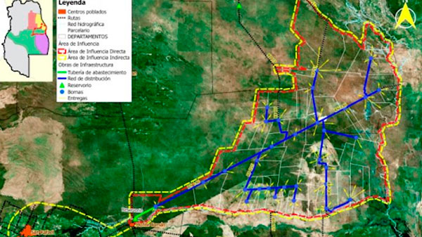 Quedó suspendida la licitación para el acueducto Monte Coman – La Horqueta