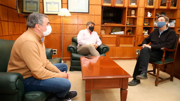 “Mendoza Activa”, tema de diálogo entre Félix, Abed y Vaquié en el Municipio de San Rafael