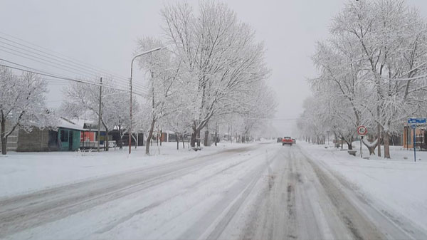 Postales de la nevada en el Sur provincial