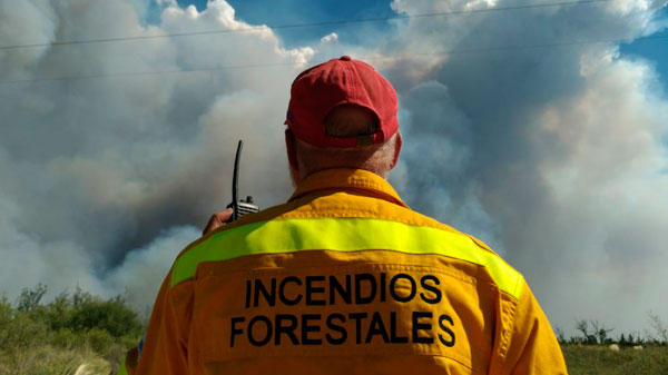Brigadistas mendocinos ayudan a combatir los incendios forestales de Córdoba y San Luis