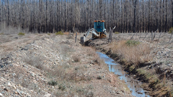 Malargüe: apertura de los canales y acequias de riego