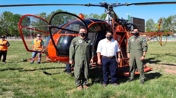 Malargüe: un equipo de la Fuerza Área Argentina visitó el Polideportivo