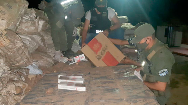 Gendarmería secuestró 135.000 paquetes de cigarrillos ilegales
