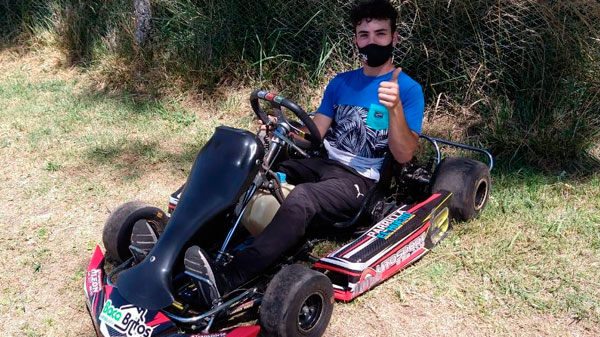 Gran debut del piloto Lucas López en el karting del centro   