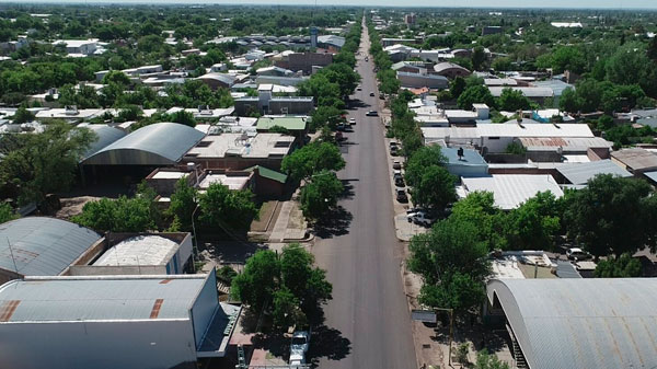 Así se ve desde las alturas la avenida Sarmiento con su nuevo asfalto