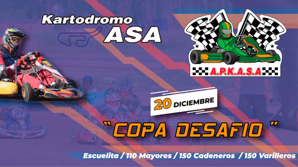 Se corre la «Copa desafío» de Karting en ASA