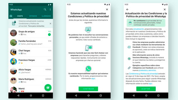 Qué hará WhatsApp con los usuarios que no acepten la nueva política
