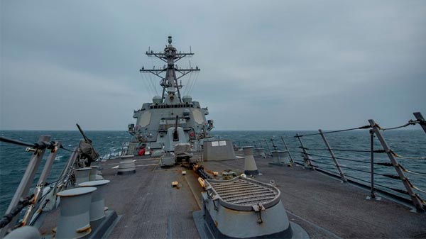 Un buque de guerra estadounidense cruzó el estrecho de Taiwán en medio de las crecientes amenazas de China