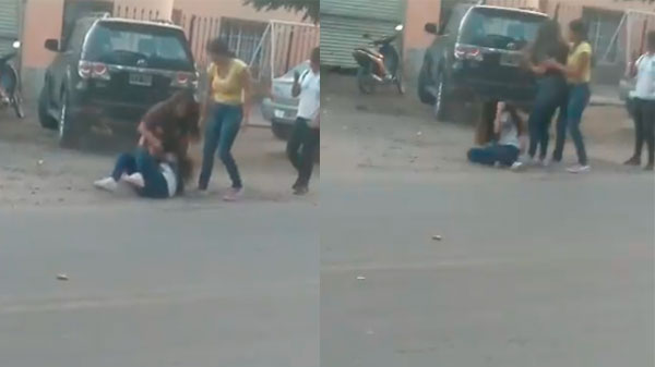 Alumnas de un colegio de Santa Rosa protagonizaron una pelea callejera