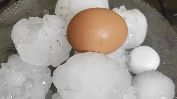 Fuerte tormenta de granizo azotó a San Rafael