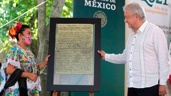 El Presidente de México pide perdón al pueblo maya por cinco siglos de abusos