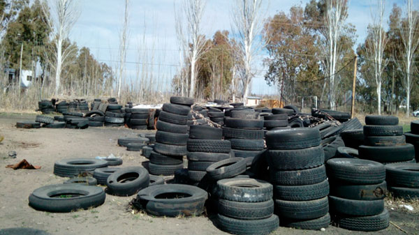 Mendoza trabaja en el tratamiento integral de los neumáticos viejos