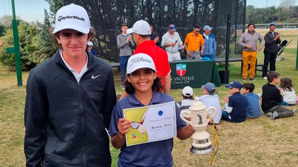 Hermes Quintana y Santiago Peña subieron al podio en el Federativo de Menores de Golf