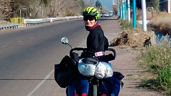 «Gaviota en Cleta» así se denomina la travesía de una sanrafaelina que quiere llegar a México en bicicleta