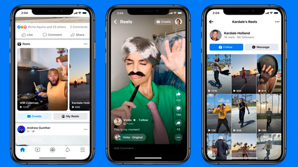 Facebook ahora tendrá los reels de Instagram en su app principal