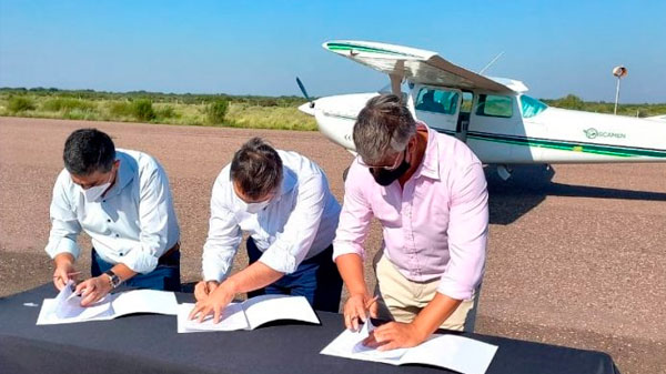 El Iscamen inicia operaciones desde el aeródromo de General Alvear