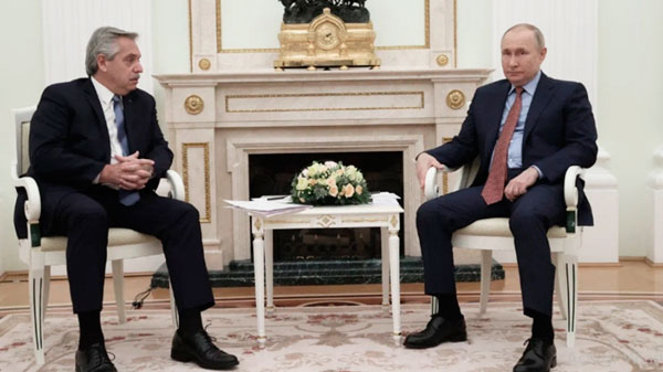 Alberto Fernández se reúne con Putin en el Kremlin