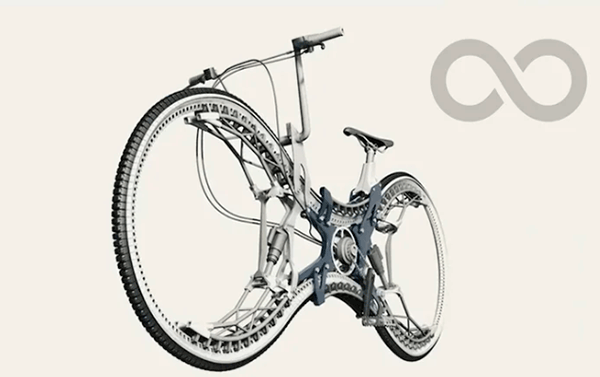 ¿Una o dos ruedas?: cómo funciona la curiosa bicicleta que se desplaza sobre un símbolo del infinito