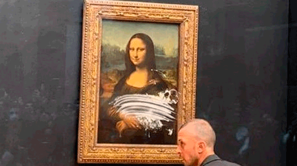 Atacaron el cuadro de “La Gioconda” en el Louvre