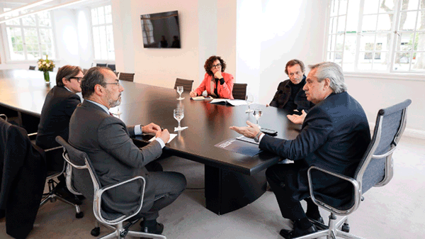 El Presidente se reunió con los titulares de la CAF, Sergio Díaz Granados y Christian Asinelli