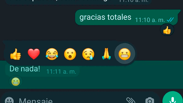Cómo usar cualquier emoji en las reacciones de WhatsApp