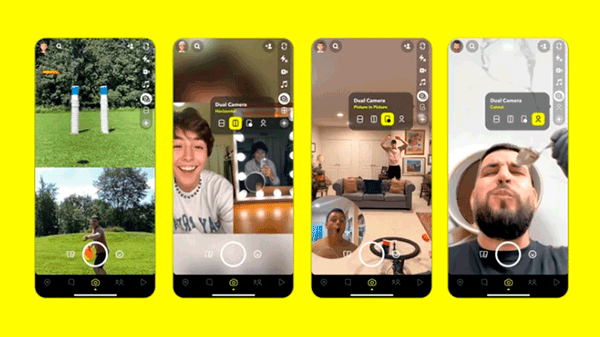 Snapchat estrena cámara, así se puede grabar usando ambos lentes del celular