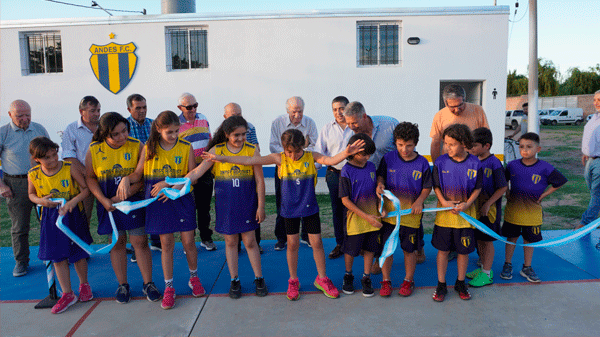 General Alvear: Andes inauguró su flamante playón deportivo y nuevos camarines