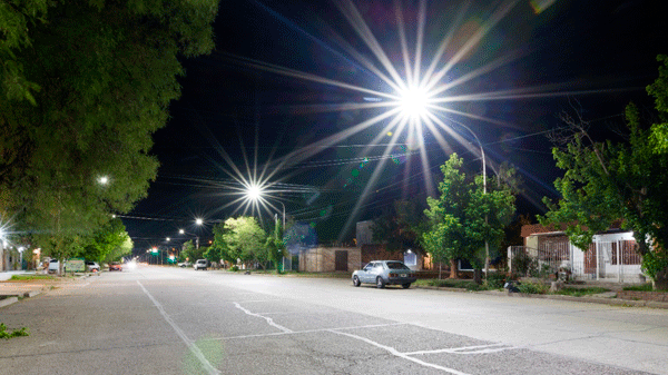 Nuevas luminarias led en Ruta 143, Granaderos y Florida