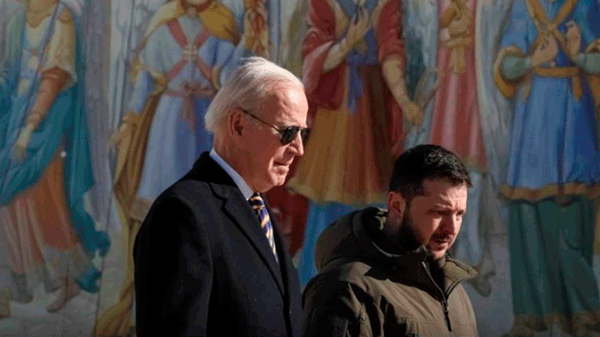 Cómo se mantuvo en secreto el viaje sorpresa de Biden a Kiev