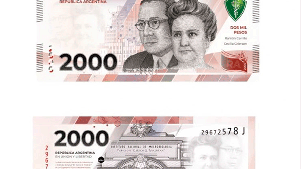 El BCRA puso en circulación el billete de $ 2.000