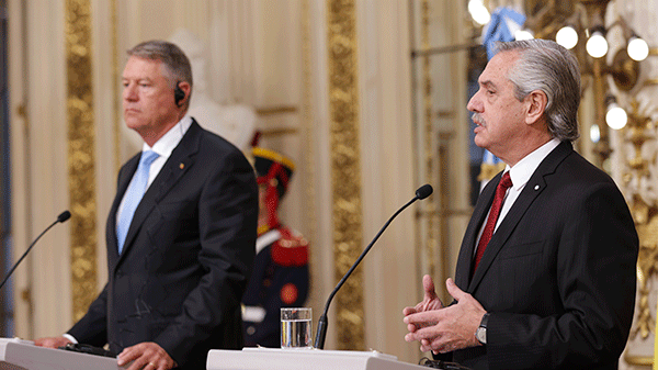 El presidente Alberto Fernández se reunió con su par de Rumania, para fortalecer la relación bilateral