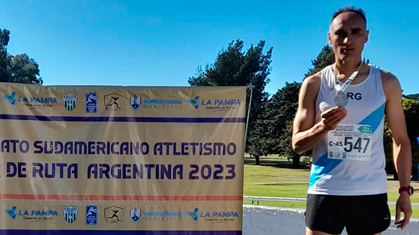 El sanrafaelino Darío Gauna es Subcampeón Sudamericano de atletismo Máster