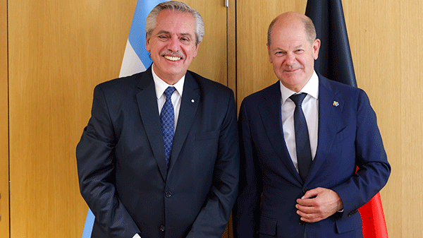 El Presidente remarcó el rol estratégico de Argentina en materia energética junto al canciller de Alemania, Olaf Scholz