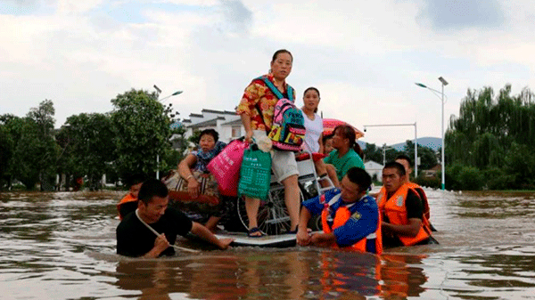 China activó el protocolo de respuesta de emergencia de más alto nivel por las inundaciones